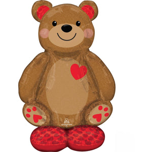 Balloon - Airwalkers & Bouquets AirLoonz Big Cuddly Teddy Foil Balloon 86cm x 122cm  Each