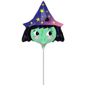 Balloon - Foil Halloween Witch Mini Shape Foil Balloon Each