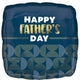 Balloon - Foil Happy Father's Day Ribbed Lines Foil Balloon 45cm Each