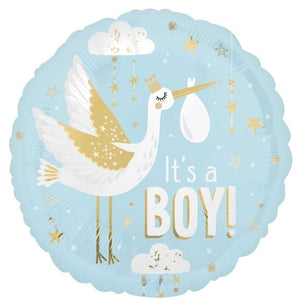 Balloon - Foil Special Delivery Baby Boy Foil Balloon 45cm Each