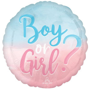 Balloon - Foil The Big Reveal Boy or Girl? Foil Balloon 45cm Each