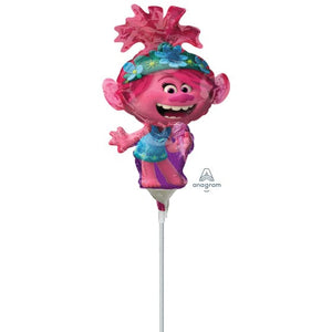 Balloon - Foil Trolls World Tour Poppy Mini Shape Foil Balloon Each