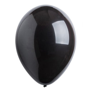 Balloon - Plain Latex Fashion Black Latex Balloons 30cm 200pk