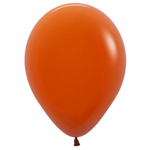 Balloon - Plain Latex Fashion Sunset Orange Latex Balloons 30cm 100pk