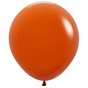 Balloon - Plain Latex Fashion Sunset Orange Latex Balloons 45cm 6pk