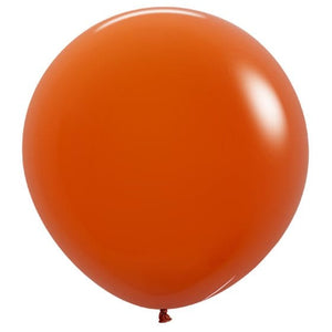 Balloon - Plain Latex Fashion Sunset Orange Latex Balloons 60cm 3pk