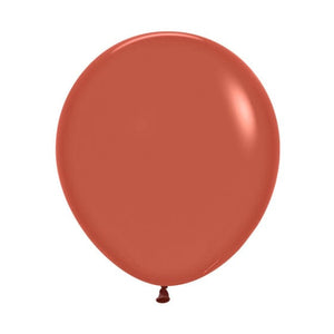 Balloon - Plain Latex Fashion Terracotta Latex Balloons 45cm 6pk