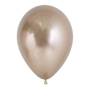 Balloon - Plain Latex Metallic Reflex Champagne Latex Balloons 30cm 100pk