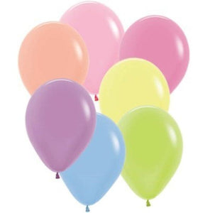 Balloon - Plain Latex Neon Assorted Latex Balloons 30cm 50pk