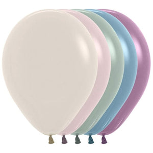 Balloon - Plain Latex Pastel Dusk Assorted Latex Balloons 30cm 25pk