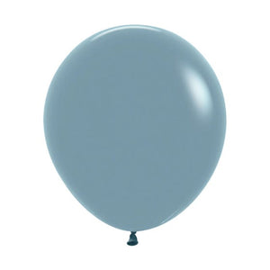 Balloon - Plain Latex Pastel Dusk Blue Latex Balloons 45cm 6pk