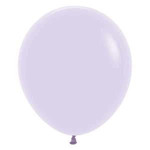 Balloon - Plain Latex Pastel Matte Lilac Latex Balloons 45cm 6pk