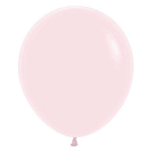 Balloon - Plain Latex Pastel Matte Pink Latex Balloons 45cm 6pk