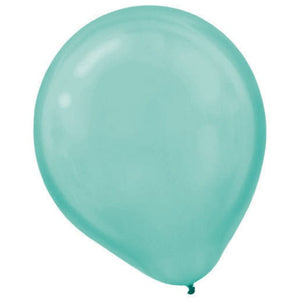 Balloon - Plain Latex Robin's-egg Blue Latex Balloons Pearl 30cm 15pk