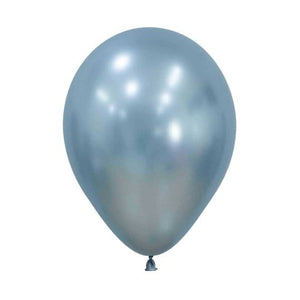 Balloon - Plain Latex Silk Arctic Blue Latex Balloons 30cm 50pk