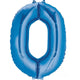 Balloon - Supershapes, Numbers & Letters Blue / 0 Numeral SuperShape Foil Balloon 86cm Each