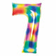 Balloon - Supershapes, Numbers & Letters Bright Rainbow / 7 Large Number Foil Balloon Each