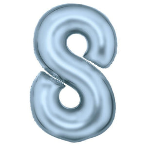 Balloon - Supershapes, Numbers & Letters Pastel Blue / 8 Silk Lustre Large Number Foil Balloons Each