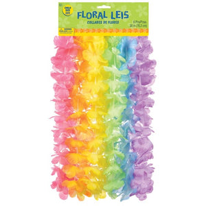 Costume Props Floral Rainbow Leis Child Size Value Pack