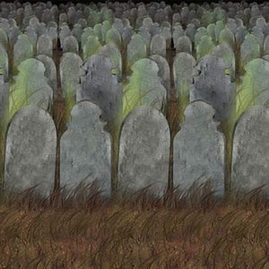 Decorations - Backdrop & Scene Setters Graveyard Scene Setter 1.2m x 9.1m Each