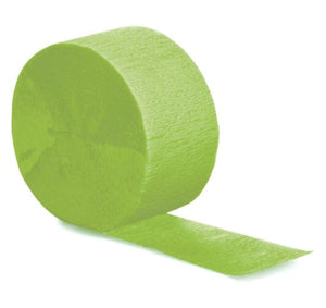 Decorations - Banners, Flags & Streamers Fresh Lime Crepe Streamer 24m Each