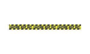 Decorations - Banners, Flags & Streamers Halloween Caution! Keep Out! Tape Plastic Banner 7cm x 6cm Each