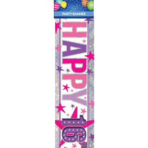 Decorations - Banners, Flags & Streamers Happy 16th Birthday Banner Each