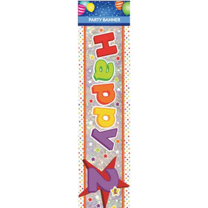 Decorations - Banners, Flags & Streamers Happy 2nd Birthday Banner Each