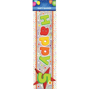 Decorations - Banners, Flags & Streamers Happy 5th Birthday Banner Each