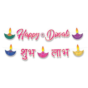 Decorations - Banners, Flags & Streamers Happy Diwali Banner 152cm Each