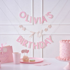 Decorations - Banners, Flags & Streamers Pamper Party Birthday Bunting 10cm x 56cm Each