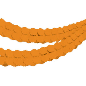 Decorations - Banners, Flags & Streamers Pumpkin Orange Tissue Paper Garland FSC 4m Each