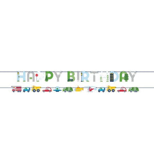 Decorations - Banners, Flags & Streamers Transportation Time Banner 2pk