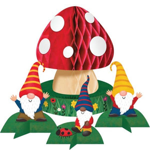 Decorations - Centerpiece & Confetti Party Gnomes Honeycomb Centrepiece 30cm x 23cm & Gnomes 15cm