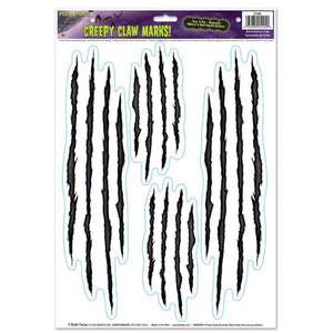 Decorations - Cutouts Creepy Claw Marks! Peel 'N Place 4pk