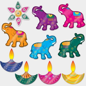 Decorations - Cutouts Foil Diwali Cutouts 10pk