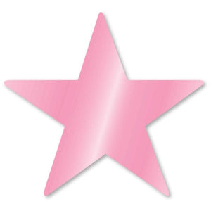 Decorations - Cutouts New Pink Foil Star Cutouts FSC 12cm 5pk