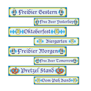 Decorations - Cutouts Oktoberfest Sign Cardboard Cutouts 4pk