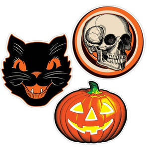 Decorations - Cutouts Plastic Vintage Halloween Cutouts 3pk