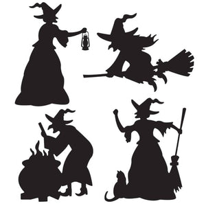 Decorations - Cutouts Witch Silhouettes 4pk