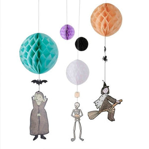 Decorations - Decorative Fans, Pom Poms & Lanterns Boo Crew Halloween Hanging Decorations FSC 5pk