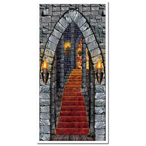 Decorations - Door Covers & Curtains Castle Entrance Door Cover 13cm x 76cm Each