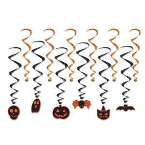 Decorations - Hanging Swirls Halloween Whirls 12pk