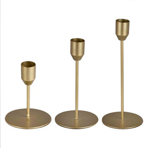 Decorations - Props Deadly Soiree Gold Dinner Candle Stick Holders 3pk