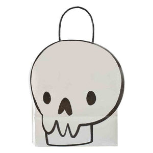 Games & Favors - Favor Boxes, Treat & Loot Bags Boo Crew Skull Halloween Paper Party Bags FSC 13.5cm x 5cm x 20cm 6pk