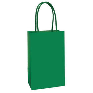 Games & Favors - Favor Boxes, Treat & Loot Bags Festive Green Paper Kraft Bag FSC 21cm x 13cm x 8cm 8pk