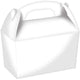 Games & Favors - Favor Boxes, Treat & Loot Bags Frosty White Gable Boxes FSC 15cm x 17.5cm x 10cm 4pk