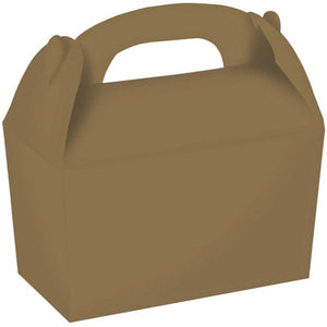 Games & Favors - Favor Boxes, Treat & Loot Bags Gold Gable Boxes FSC 15cm x 17.5cm x 10cm 4pk