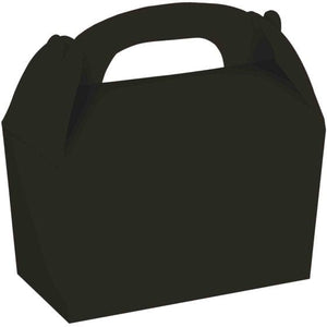 Games & Favors - Favor Boxes, Treat & Loot Bags Jet Black Gable Boxes FSC 15cm x 17.5cm x 10cm 4pk