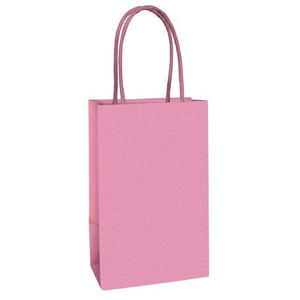 Games & Favors - Favor Boxes, Treat & Loot Bags New Pink Paper Kraft Bags FSC 8pk